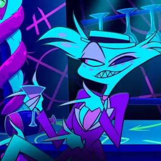 🌟 Angel Dust Hazbin Hotel 악마, 앤트로, 호텔, 알코올, 칵테일 telegram sticker