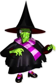 😏 Hexe, Halloween, Magie, Cartoon telegram sticker