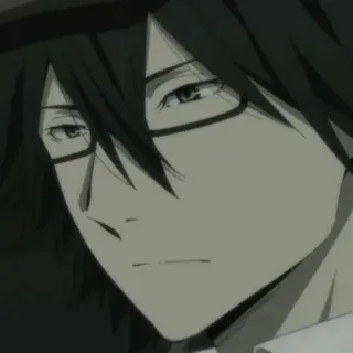 🥀 anime, man, glasses, hat, portrait telegram sticker