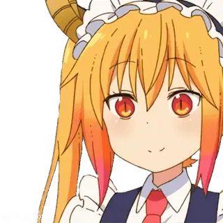 👍 Tohru Miss Kobayashi's Dragon Maid Anime, Drache, Maid, Tohru whatsapp sticker