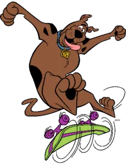 🏂 Scooby-Doo หมา, การ์ตูน, สเก็ตบอร์ด, สกูบี้, ดู telegram sticker