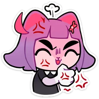 😡 โกรธ, เสียใจ, หงุดหงิด, รำคาญ, การ์ตูน, อนิเมะ whatsapp sticker