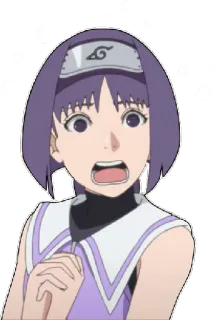 😨 Yoshino Koharu Boruto: Naruto Next Generations аниме, испуганный, в шоке, ниндзя, мультфильм telegram sticker