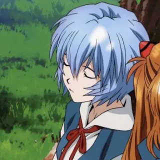 😴 Rei Ayanami Neon Genesis Evangelion アニメ, マンガ, 綾波レイ, エヴァンゲリオン, キャラクター telegram sticker