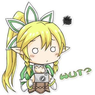 😟 wut? Anime, Sticker, Phim hoạt hình, Dễ thương, Bối rối telegram sticker