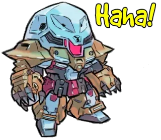 😂 Haha! Roboter, Mecha, Cartoon, Haha telegram sticker