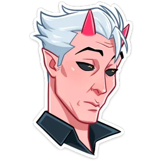 😏 demonio, diablo, cuernos, dibujos animados, pegatina, personaje whatsapp sticker