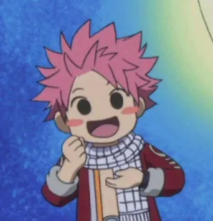 😳 Natsu Dragneel Fairy Tail anime, manga, fairy tail, natsu, cute, cartoon telegram sticker