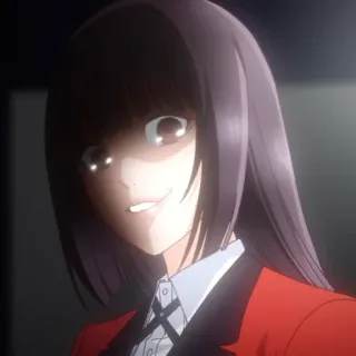 🎲 Yumeko Jabami Kakegurui anime, gambling, school, crazy, girl telegram sticker