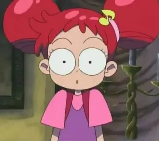 😮 anime, cartoon, surprised, girl, animation telegram sticker