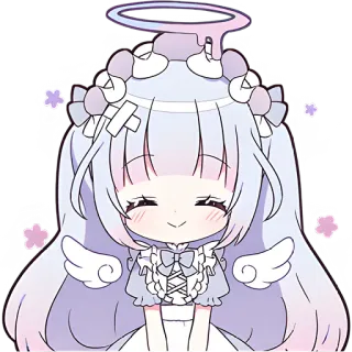 😇 anime, kawaii, angel, cute, chibi, pastel, manga telegram sticker