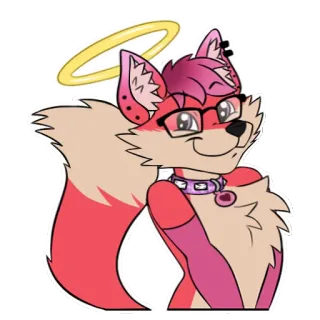 😇 cáo, nhân hóa, furry, nhân vật, động vật, dễ thương, hoạt hình telegram sticker