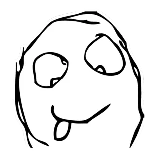 😛 Meme, Trollface, Meme Internet, Expression, Drôle, Comique telegram sticker