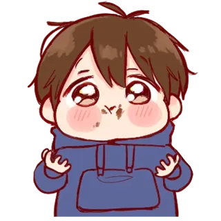 🖤 Anime, Dibujos animados, Lindo, Chico, Kawaii, Pegatina telegram sticker