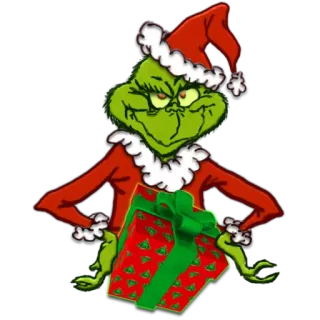 🎅 Grinch Grinch, Navidad, regalo, fiesta, dibujos animados, personaje, festivo telegram sticker