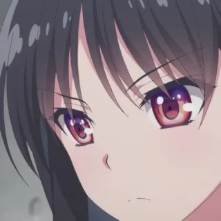 😑 anime, girl, portrait, close-up, character telegram sticker