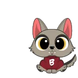 😚 B кот, котенок, мультик, животное, милый, талисман, свитер, буква B telegram sticker