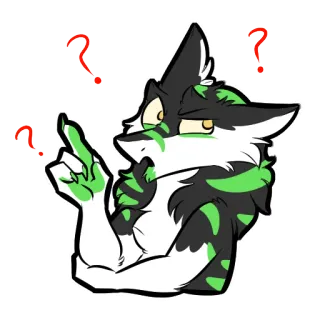 ❓ furry, question, confused, animal, mammal whatsapp sticker