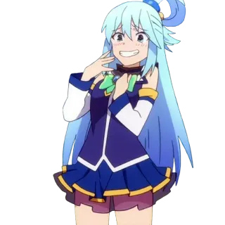 😅 Aqua Konosuba Anime, Konosuba, Aqua, Waifu telegram sticker