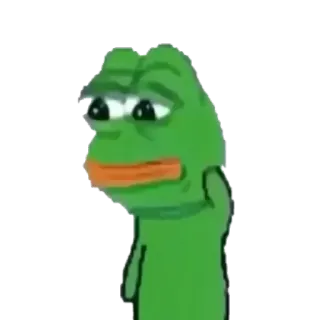 😐 Pepe the Frog ミーム, ペペ, カエル, 悲しい, ネットミーム telegram sticker