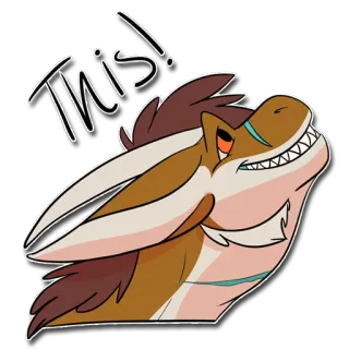 👍 This! ekspresi, kartun, binatang, furry, gambar telegram sticker