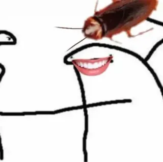 🐣 Meme, Bazgroł, Kreskówka, Karaluch, Sztuka cyfrowa telegram sticker