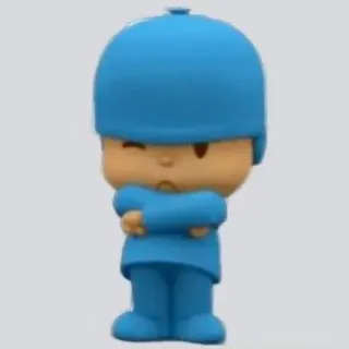 😠 Pocoyo Dibujos animados, Serie de TV, Azul, Enojado whatsapp sticker