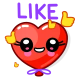 Helium Hearts telegram stickers