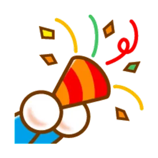 🐶 ปาร์ตี้, กระดาษโปรย, การเฉลิมฉลอง, สนุก, การ์ตูน telegram sticker