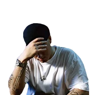 🤦‍♂️ Eminem rapper, music, celebrity, sad telegram sticker