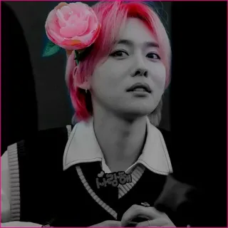 🥀 사랑해 Koreaans, liefde, bloem, idool telegram sticker