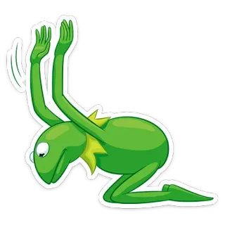 😐 Kermit Kermit the Frog, Muppets, frog, cartoon, character whatsapp sticker