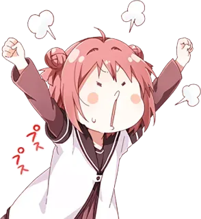 😡 プス อนิเมะ, โกรธ, น่ารัก, ผู้หญิง, การ์ตูน telegram sticker