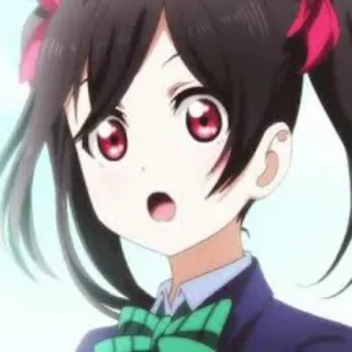 😮 Nico Yazawa Love Live! อนิเมะ, ไอดอล, น่ารัก, ชุดนักเรียน, นิโกะ ยาซาวะ, เลิฟไลฟ์, มังงะ telegram sticker
