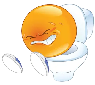 🚽 Emoji, Toilettes, Contrarié, Salle de bain, Assis telegram sticker
