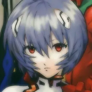 📓 Rei Ayanami Neon Genesis Evangelion rei ayanami, anime, manga, neon genesis evangelion, evangelion whatsapp sticker