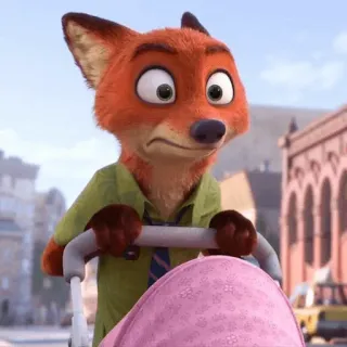 😐 Nick Wilde Zootopia Zootopia, Nick Wilde, raposa, animado, desenho animado telegram sticker