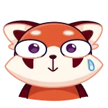 🥲 red panda, cartoon, cute, funny, sticker telegram sticker