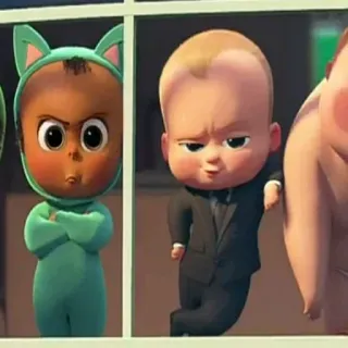 😏 Boss Baby The Boss Baby baby, suit, cartoon, angry, animation telegram sticker