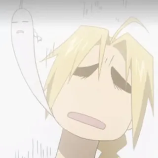 😩 Edward Elric Fullmetal Alchemist อนิเมะ, ตลก, เหนื่อยล้า, จิบิ, มังงะ telegram sticker