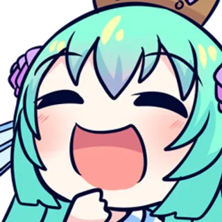 🤣 Anime, Desenho animado, Feliz, Sorriso, Kawaii, Fofo telegram sticker