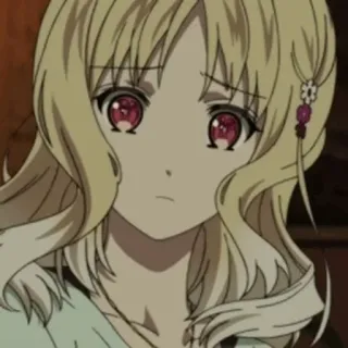 🗝 Anime, Fille, Blonde, Illustration, Personnage whatsapp sticker