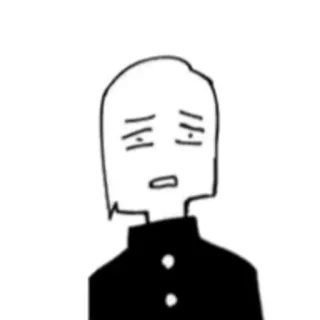 🔌 Anime, Manga, Cartoon, Verdrietig, Uitdrukking, Personage telegram sticker