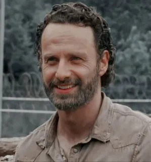 😄 Rick Grimes The Walking Dead Рик Граймс, Ходячие мертвецы, Эндрю Линкольн, Зомби, Выживание, Апокалипсис, AMC whatsapp sticker