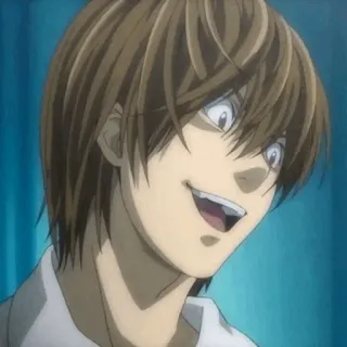⚖ Light Yagami Death Note Anime, Vilain, Maléfique, Kira, Death Note, Light telegram sticker