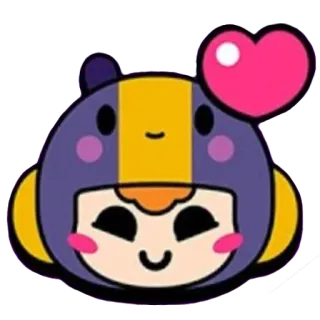 ❤️ brawl stars, сердце, bea, игра, стикер whatsapp sticker