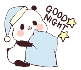 😴 schattig, slaperig, nacht, kussen, sterren telegram sticker