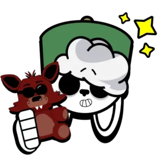 🧸 卡通, 兔子, 熊, 角色, 可爱, 贴纸 telegram sticker