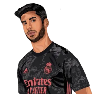 🧔 bóng đá, bóng đá, thể thao, vận động viên, Real Madrid, áo đấu telegram sticker