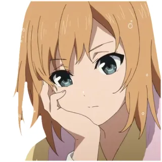 😕 Anime, Garota, Triste, Fofo telegram sticker